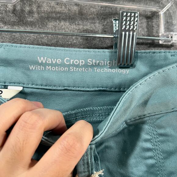 Laurie Felt Regular Wave Denim 5-Pocket Crop Straight Jeans Dusty Blue, Reg 12 - Picture 3 of 10